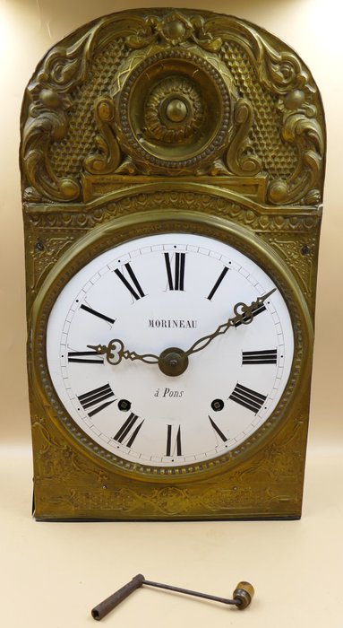 掛鐘 - Morineau -   瑪瑙, 鋼, 黃銅 - 1850-1900