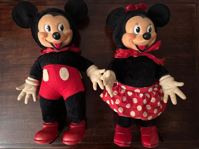 Gund Mfg. Co. & Disney - Spielzeug Mickey and Minnie Mouse - 1950-1960 - USA