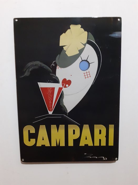 Davide Campari S.p.a Milano Nanni - Sinal publicitário - Ferro (fundido / forjado)