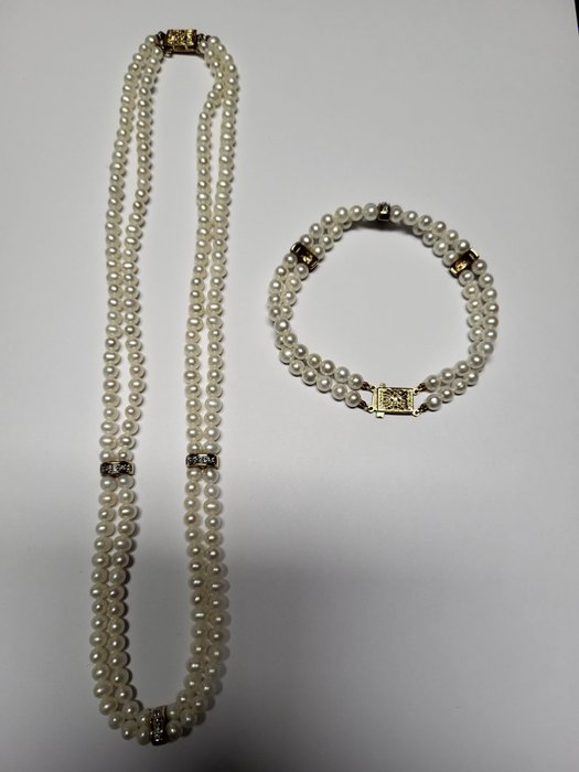 兩件珠寶套裝 - 14 克拉 黃金 