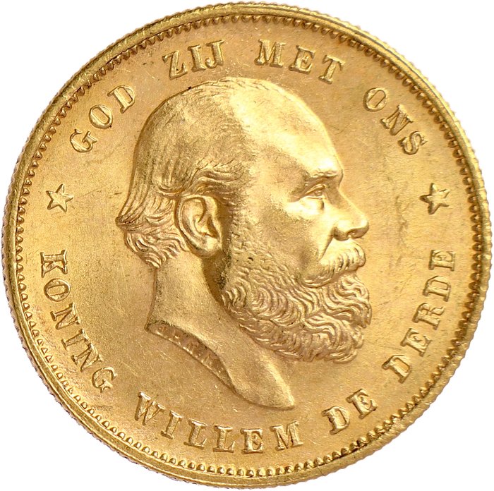 荷兰. Willem III (1849-1890). 10 Gulden 1876