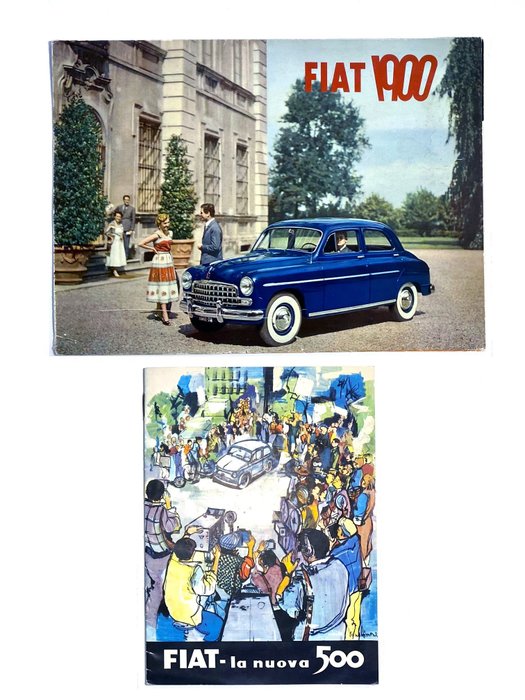 Brochure - Fiat - Fiat la nuova 500 + Fiat 1900 - 1952