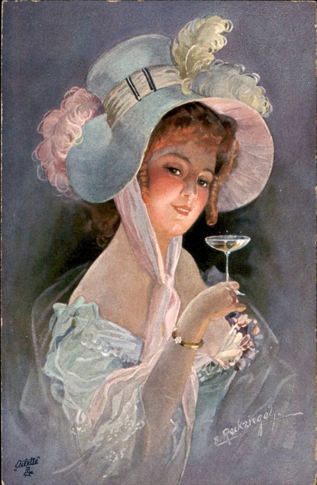 Fantasy, Øl og bryggeri, Alkohol - Vin - Spiritus - Postkort (62) - 1900-1970