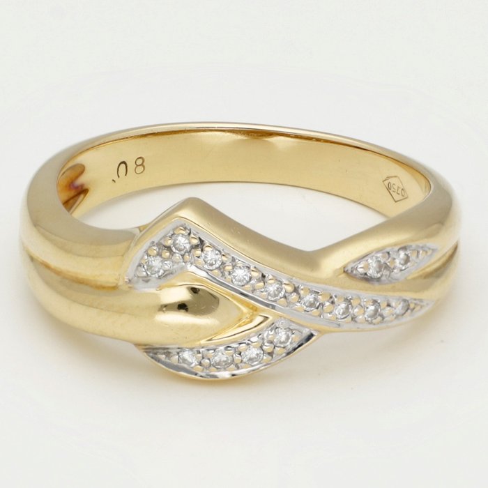 Senza Prezzo di Riserva - Anello - 18 carati Oro giallo Diamante 