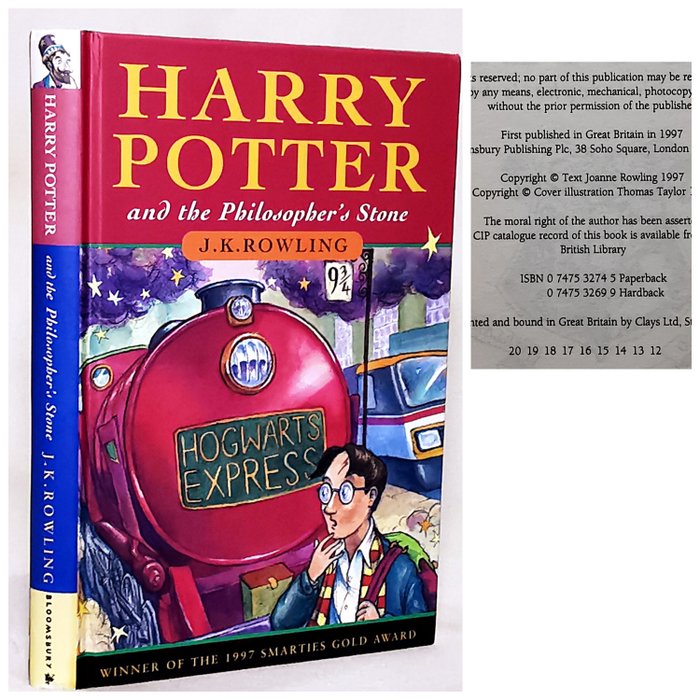Joanne Rowling - Harry Potter and the Philosopher's Stone [Very Rare Bloomsbury Publishing Plc] - 1997