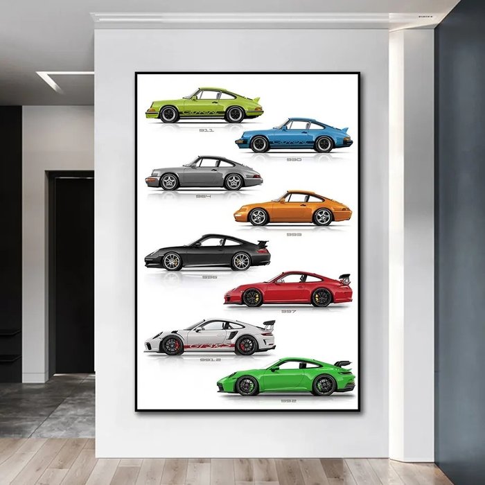 Print - Porsche - 911 Evolution Dekoratives Objekt Print - 2022