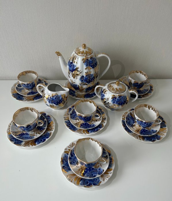 Lomonosov Imperial Porcelain Factory - 6 人用咖啡杯具組 (21) - 瓷器, 鍍金