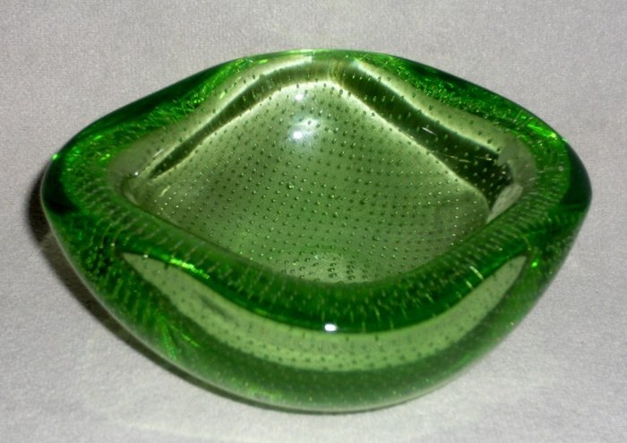 Servierplatte - Grüner Bullicante - Glas