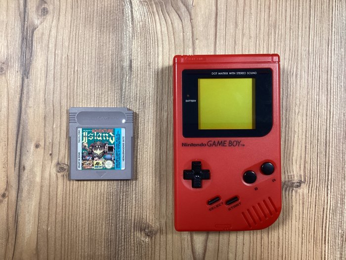 Nintendo - Gameboy Classic red (new shell) + game - Κονσόλα βιντεοπαιχνιδιών