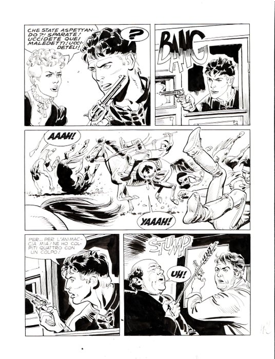 Diso, Roberto - 3 Original page - Mister No #105 - "Ombre rosse" - 1984