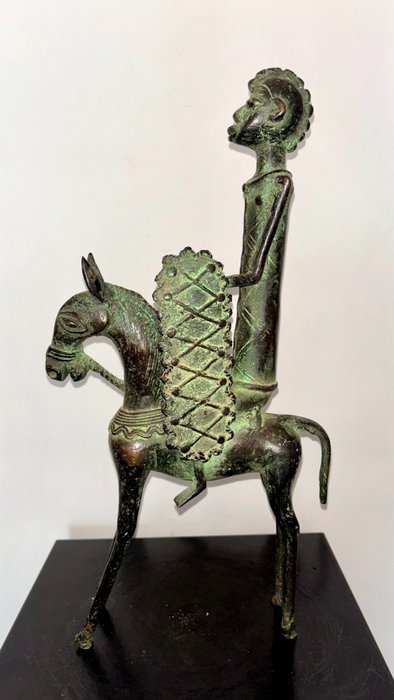 Scultura, Cavalier à cheval - 44 cm - Bronzo