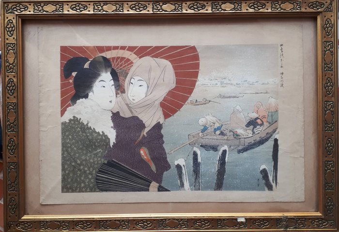 From the series 'Shiki no nagame' 四季のながめ (Scenes from the Four Seasons) - ca 1900s - Yamamoto (Matsutani) Sōun 山本松谷昇雲 (1870-1965) - Japan  (Ohne Mindestpreis)
