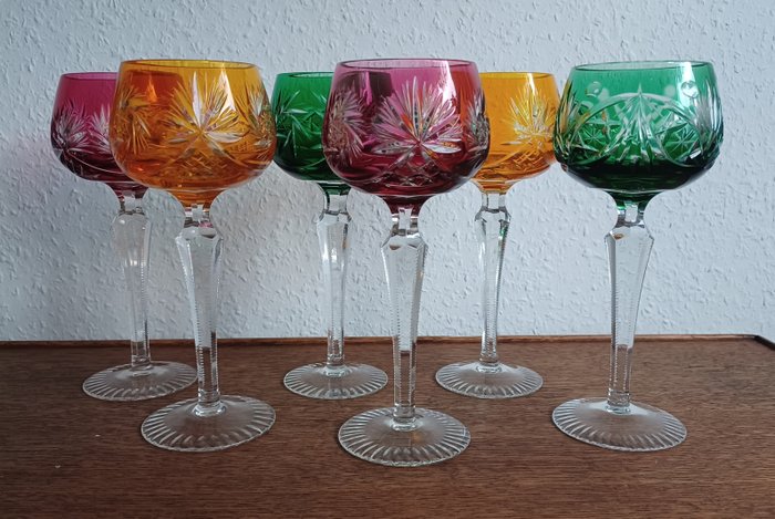 Annahütte Brandenburg - Frasco (6) - Vinho romano Taças de vinho romanas - Cristal de chumbo