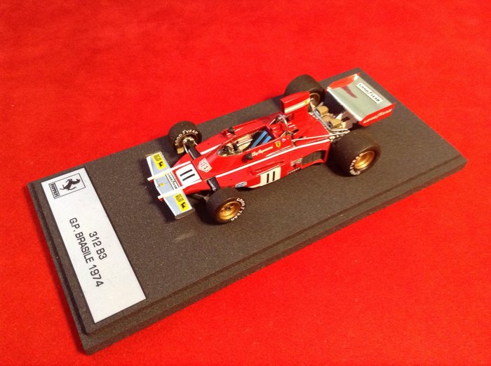 Dallari Automodelli - made in Italy 1:43 - Modell racerbil - Ferrari 312 B3 F.1 2° Brazilian Grand Prix 1974 #11 Clay Regazzoni - profesjonelt bygget av Alberto Sarti - fullstendig detaljert