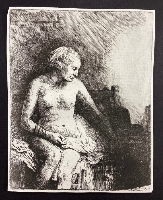 Rembrandt Harmensz van Rijn (1606-1669), after - Donna nuda al bagno