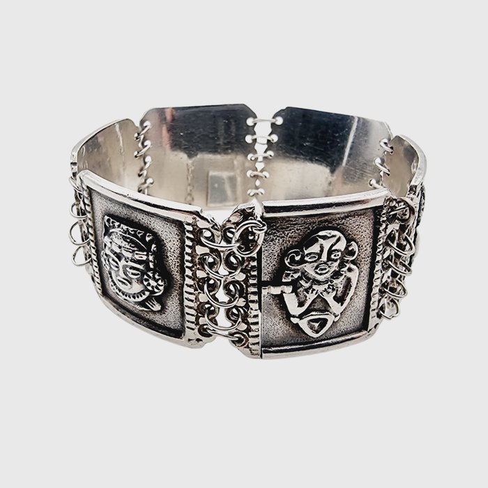 Sem preço de reserva - Maya Inca - Bracelete Prata