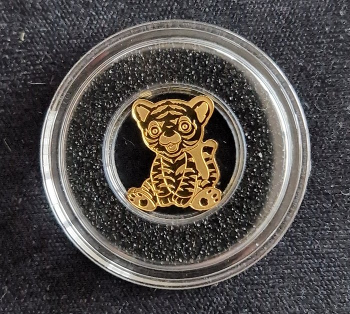 Palaos. 1 Dollar ND "Tiny Tiger", (.999) Proof  (Sin Precio de Reserva)