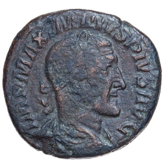 Romerska riket. Maximinus Thrax (AD 235-238). Sestertius Rome - Salus seated  (Utan reservationspris)