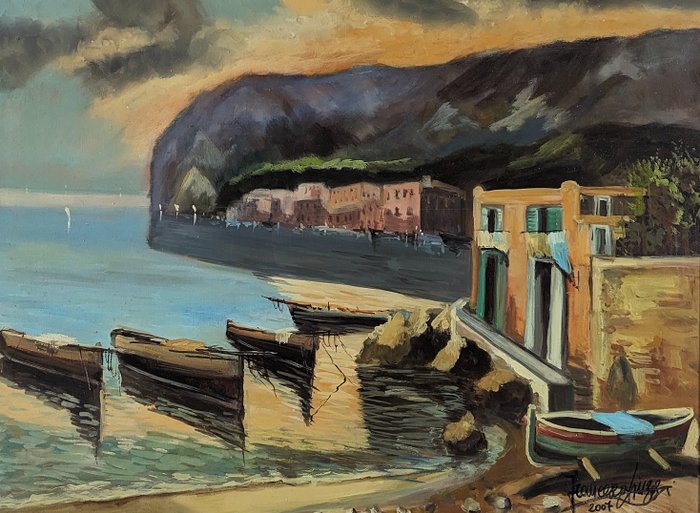 Francesco Liuzzi (1956) - Costiera Amalfitana al crepuscolo