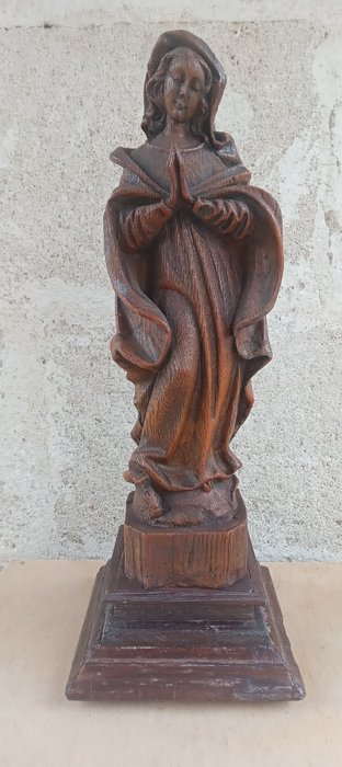 雕塑, Madonna - 46 cm - 木