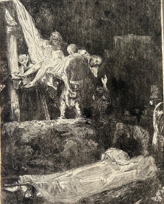 Rembrant Van Rijn (1606-1669), d'après - The Descent from the Cross by Torchlight ( La deposizione dalla croce alla luce delle lanterne),