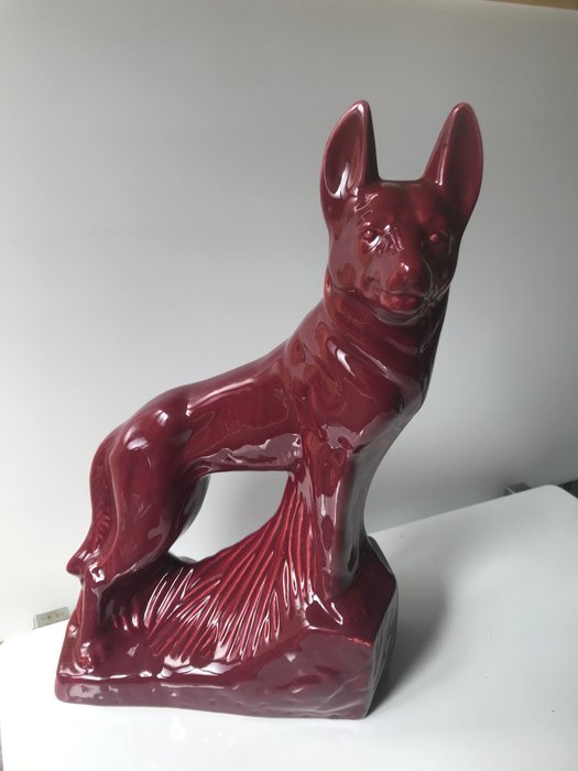 ODYV - Statyett, Chien debout - 33 cm - Keramik - 1950