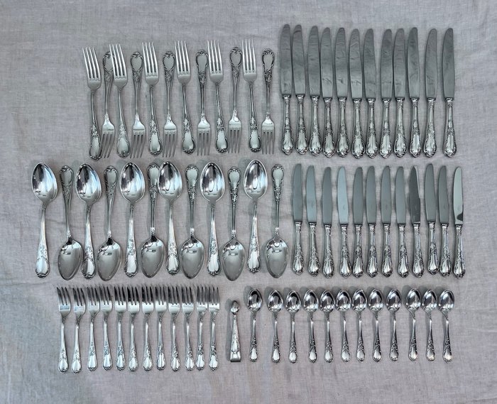 Tilquin Louis XV stijl - Cutlery set for 12 (73) - Silverplate
