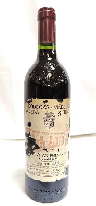 2000 Vega Sicilia, Tinto Valbuena 5º Año - 里貝拉格蘭德爾杜羅 - 1 Bottle (0.75L)