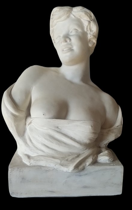 雕刻, Busto di donna - 41 cm - 石膏