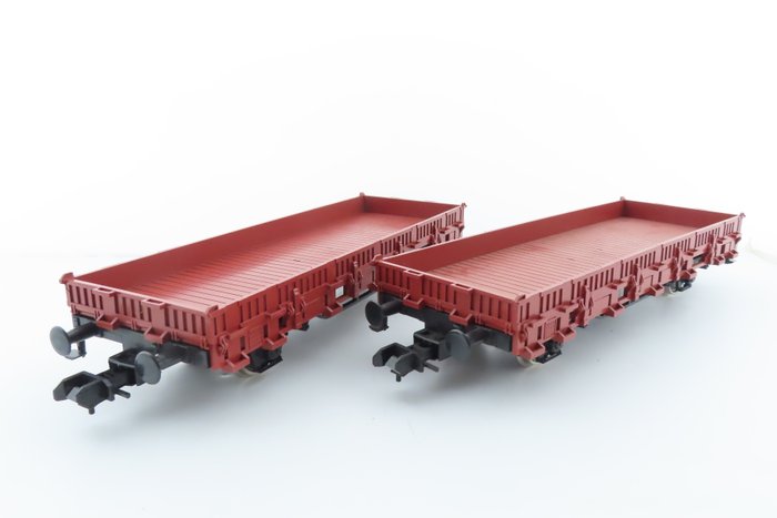 Märklin 1 - 5853 - 模型火车货运车厢 (2) - 2x 2 轴桩车 - DB
