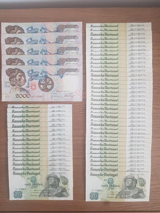 葡萄牙. - 57 banknotes - various dates  (沒有保留價)