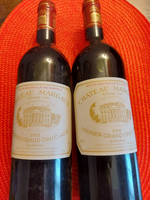 1991 Château Margaux - Bordeaux 1er Grand Cru Classé - 2 Flasker  (0,75 l)