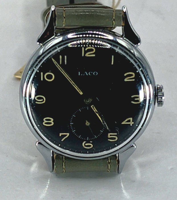 Laco Pfortsheim - Militärische Armbanduhr Deutsches Heer - Kal. 524 - seltene Anstösse - Unisex - Germany around 1940