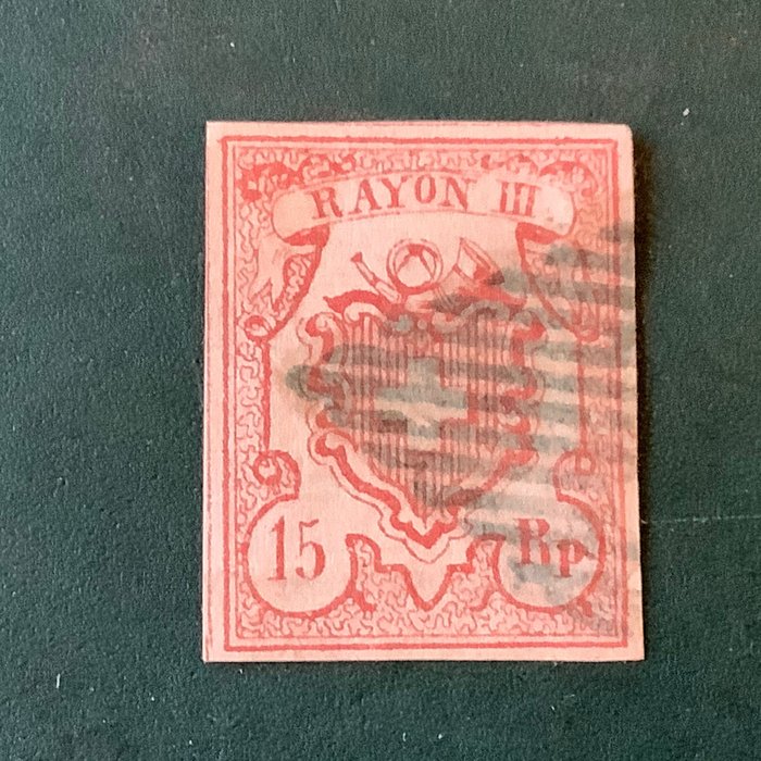 Schweiz 1852 - Rayon III – Luxus auf dünnem Papier - Zumstein 20