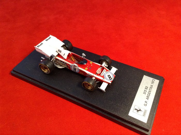 M.G. Modelplus  - made in Italy 1:43 - Voiture de course miniature - Ferrari 312 B2 F.1 3° Argentinian Grand Prix 1972 #8 Jacky Ickx - construit professionnellement
