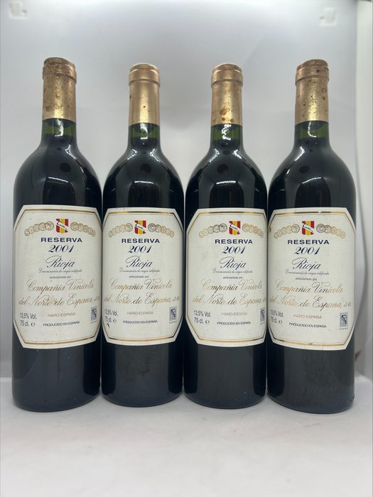 2001 C.V.N.E. Reserva 2001 - Rioja Reserva - 4 Botellas (0,75 L)