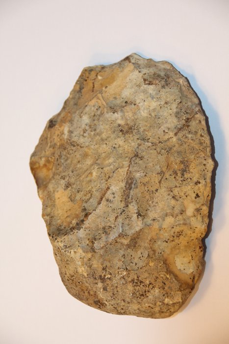旧石器时代 燧石 双脸 - 147 mm  (没有保留价)