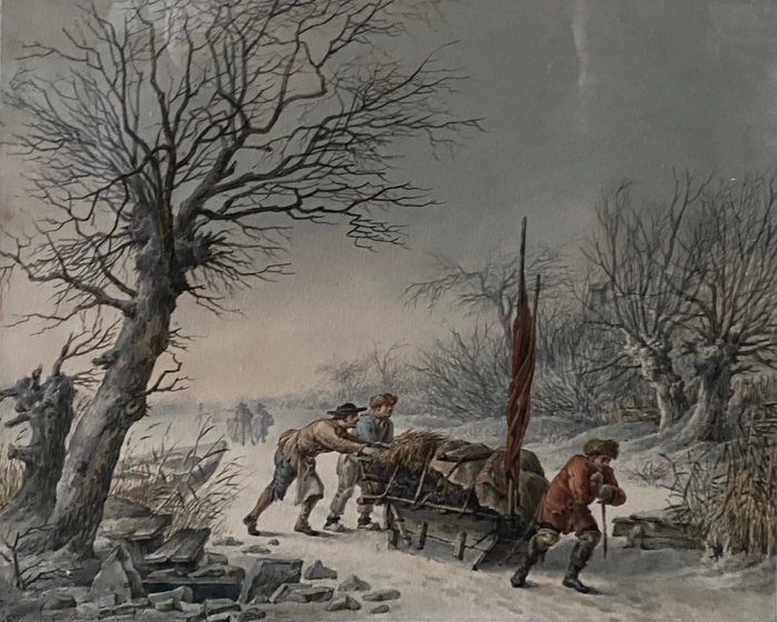 F.J Pfeiffer (1778-1835) - Winters landschap