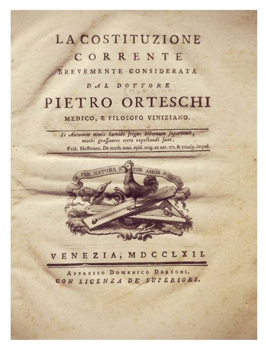 Orteschi Pietro - La Costituzione corrente brevemente considerata - 1762
