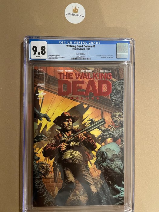The Walking Dead Deluxe #1 - Reprints Walking Dead #1 in color | Embossed Red Foil Cover - 1 Graded comic - CGC 9,6