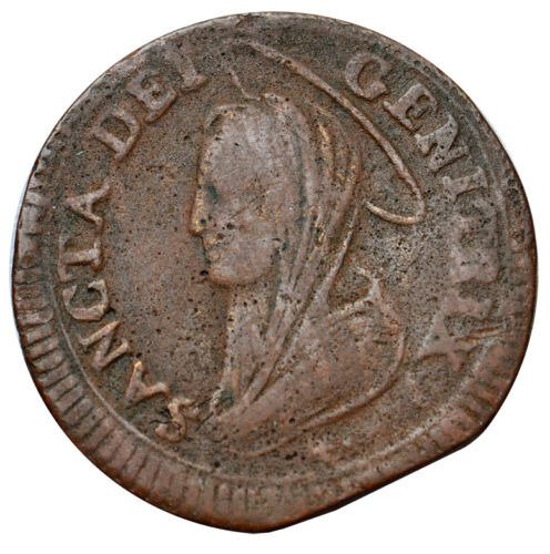 意大利 - 教皇国. 5 Baiocchi 1797/1798 Macerata - Krause (KM) plate coin