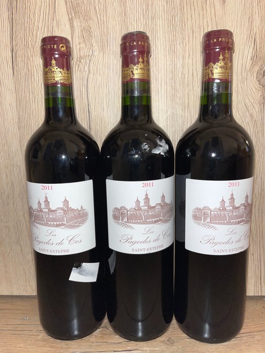 2011 Pagodes de Cos, 2nd wine of Ch. Cos d'Estournel - Saint-Estèphe - 3 Flasker (0,75 L)