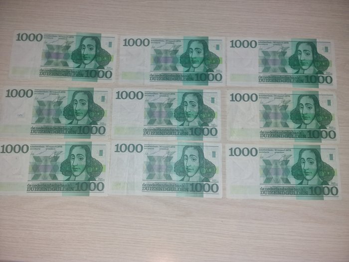 荷兰. - 471 banknotes - 34485 Gulden - various dates