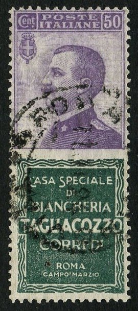 Italia 1924 - Pubblicitari 50 centesimi Tagliacozzo - Sassone N. 17