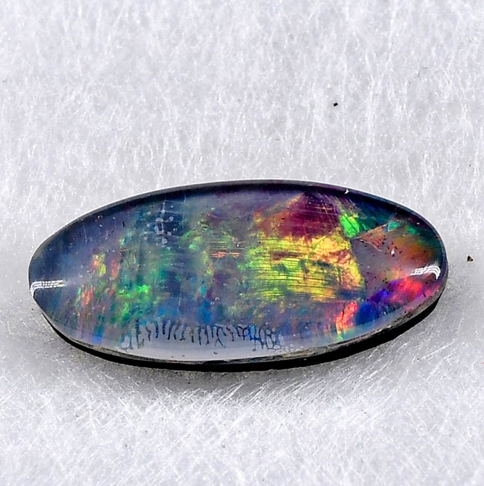 Naturlig opal af høj kvalitet cabochon - Højde: 1.7 cm - Bredde: 0.8 cm- 4.69 g