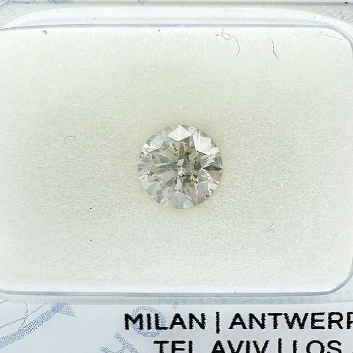 1 pcs Diamante - 0.54 ct - Rotondo - J - SI2, No Reserve Price!
