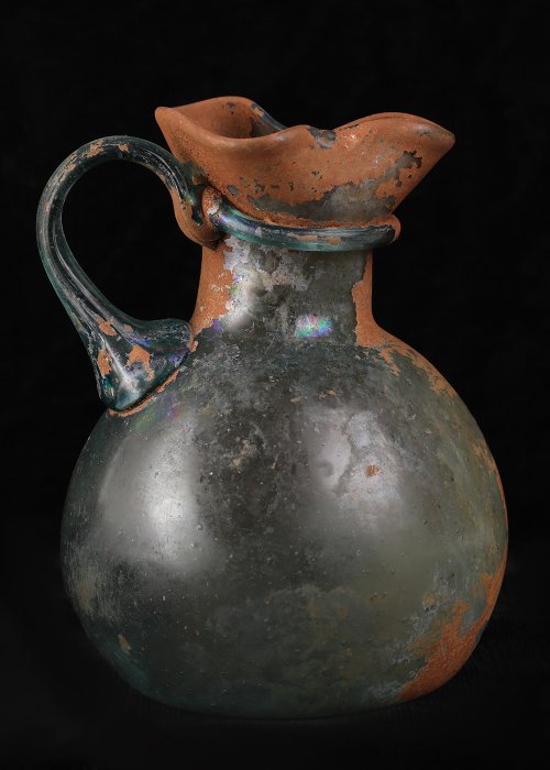 Romersk antikk Blått glass Jug