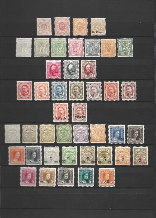 Luxemburg 1875/1959 - Sammlung im Einsteckbuch