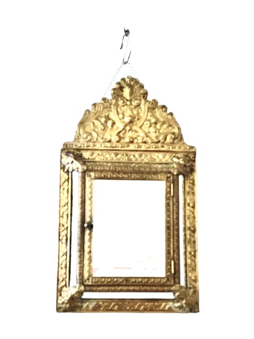 牆鏡  - 木, 玻璃, 黃銅