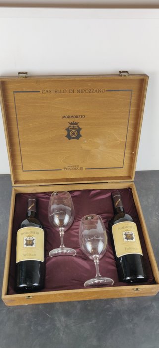 1996 Marchesi De Frescobaldi, Mormoreto + 2 Riedel Glasses - Toscane - 2 Bouteille (0,75 l)